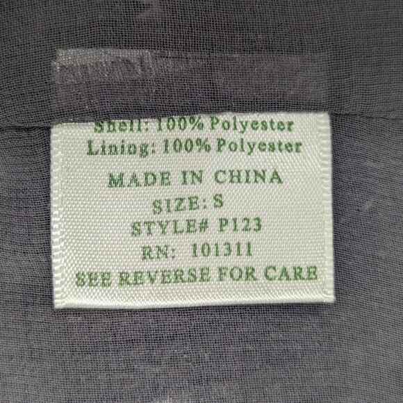 CHARLOTTE RUSSE! SILVER SQUARE SEQUIN ON GRAY SHEER, CHIFFON JACKET! SZ S - Picture 6 of 9